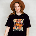 Cozy Season Pumpkin And Flowers - Fall Unisex Crewneck T-Shirt Sweatshirt Hoodie
