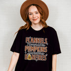 Flannels Pumpkins Bonfires - Fall Unisex Crewneck T-Shirt Sweatshirt Hoodie