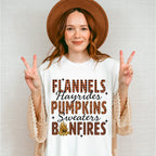 Flannels Pumpkins Bonfires - Fall Unisex Crewneck T-Shirt Sweatshirt Hoodie