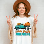 Farm Fresh Pumpkins Truck - Fall Unisex Crewneck T-Shirt Sweatshirt Hoodie