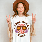 Fall Mama Vibes Glasses Smiley - Fall Unisex Crewneck T-Shirt Sweatshirt Hoodie