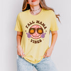 Fall Mama Vibes Glasses Smiley - Fall Unisex Crewneck T-Shirt Sweatshirt Hoodie