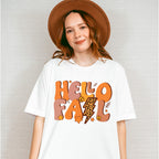 Hello Fall Peace Sign - Fall Unisex Crewneck T-Shirt Sweatshirt Hoodie