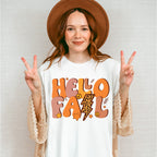 Hello Fall Peace Sign - Fall Unisex Crewneck T-Shirt Sweatshirt Hoodie