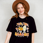 Tis The Season Pumpkin And Drink - Fall Unisex Crewneck T-Shirt Sweatshirt Hoodie