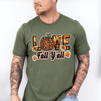 Love Fall Y'all Leopard Pumpkin - Fall Unisex Crewneck T-Shirt Sweatshirt Hoodie