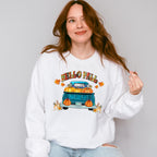 Hello Fall Blue Truck - Fall Unisex Crewneck T-Shirt Sweatshirt Hoodie