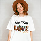 Fall Y'all Love Orange Leaves - Fall Unisex Crewneck T-Shirt Sweatshirt Hoodie