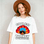 Coolest Turkey In The Flock - Thanksgiving Unisex Crewneck T-Shirt Sweatshirt Hoodie