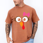 Turkey Pink Ribbon Cute Design - Thanksgiving Unisex Crewneck T-Shirt Sweatshirt Hoodie