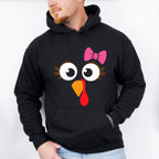 Turkey Pink Ribbon Cute Design - Thanksgiving Unisex Crewneck T-Shirt Sweatshirt Hoodie