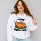 Turkey And Touchdowns - Thanksgiving Unisex Crewneck T-Shirt Sweatshirt Hoodie