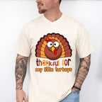Thankful For My Turkeys Red Ribbon - Thanksgiving Unisex Crewneck T-Shirt Sweatshirt Hoodie
