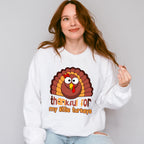 Thankful For My Turkeys Red Ribbon - Thanksgiving Unisex Crewneck T-Shirt Sweatshirt Hoodie