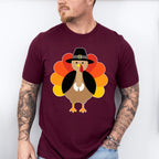 Turkey Fedora Gradient Design - Thanksgiving Unisex Crewneck T-Shirt Sweatshirt Hoodie
