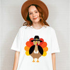 Turkey Fedora Gradient Design - Thanksgiving Unisex Crewneck T-Shirt Sweatshirt Hoodie