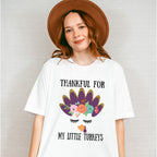 Thankful For My Turkeys Purple - Thanksgiving Unisex Crewneck T-Shirt Sweatshirt Hoodie