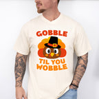 Gobble Til You Wobble - Thanksgiving Unisex Crewneck T-Shirt Sweatshirt Hoodie