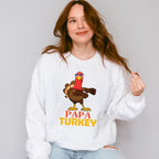 Papa Turkey - Thanksgiving Unisex Crewneck T-Shirt Sweatshirt Hoodie