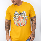 Thankful Ribbon Pumpkin - Thanksgiving Unisex Crewneck T-Shirt Sweatshirt Hoodie