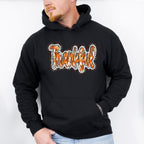 Thankful Ribbon White And Ribbon - Thanksgiving Unisex Crewneck T-Shirt Sweatshirt Hoodie