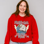 America Ribbon 4Th Of July Unisex Crewneck T-Shirt Sweatshirt Hoodie