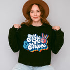 Stars And Stripes Blue Design - 4th Of July Unisex Crewneck T-Shirt Sweatshirt Hoodie