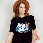 Stars And Stripes Blue Design - 4th Of July Unisex Crewneck T-Shirt Sweatshirt Hoodie