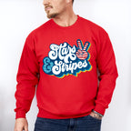 Stars And Stripes Blue Design - 4th Of July Unisex Crewneck T-Shirt Sweatshirt Hoodie