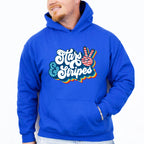 Stars And Stripes Blue Design - 4th Of July Unisex Crewneck T-Shirt Sweatshirt Hoodie