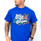 Stars And Stripes Blue Design - 4th Of July Unisex Crewneck T-Shirt Sweatshirt Hoodie
