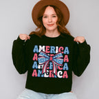 America Ribbon 4Th Of July Unisex Crewneck T-Shirt Sweatshirt Hoodie