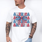 America Ribbon 4Th Of July Unisex Crewneck T-Shirt Sweatshirt Hoodie