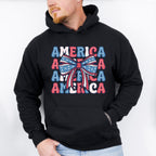 America Ribbon 4Th Of July Unisex Crewneck T-Shirt Sweatshirt Hoodie