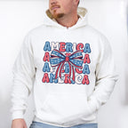 America Ribbon 4Th Of July Unisex Crewneck T-Shirt Sweatshirt Hoodie