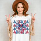America Ribbon 4Th Of July Unisex Crewneck T-Shirt Sweatshirt Hoodie