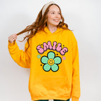 Smile Colorful Flower Design - Good Vibes Unisex Crewneck T-Shirt Sweatshirt Hoodie
