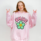 Smile Colorful Flower Design - Good Vibes Unisex Crewneck T-Shirt Sweatshirt Hoodie