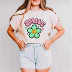 Smile Colorful Flower Design - Good Vibes Unisex Crewneck T-Shirt Sweatshirt Hoodie