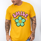 Smile Colorful Flower Design - Good Vibes Unisex Crewneck T-Shirt Sweatshirt Hoodie