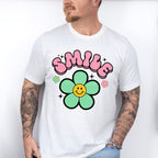 Smile Colorful Flower Design - Good Vibes Unisex Crewneck T-Shirt Sweatshirt Hoodie