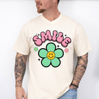 Smile Colorful Flower Design - Good Vibes Unisex Crewneck T-Shirt Sweatshirt Hoodie
