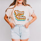 Good Vibes Colorful Design - Good Vibes Unisex Crewneck T-Shirt Sweatshirt Hoodie