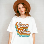 Good Vibes Colorful Design - Good Vibes Unisex Crewneck T-Shirt Sweatshirt Hoodie