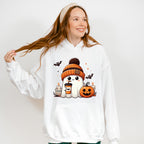 Halloween Ghost Wearing Beanie - Halloween Unisex Crewneck T-Shirt Sweatshirt Hoodie