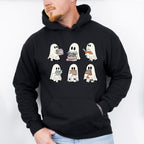 Ghost With Books - Halloween Unisex Crewneck T-Shirt Sweatshirt Hoodie