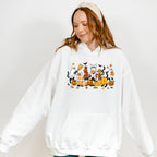 Ghost Cats With Pumpkins - Halloween Unisex Crewneck T-Shirt Sweatshirt Hoodie