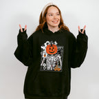 Pumpkin Head Skeleton - Halloween Unisex Crewneck T-Shirt Sweatshirt Hoodie