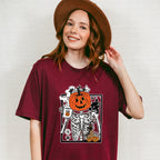 Pumpkin Head Skeleton - Halloween Unisex Crewneck T-Shirt Sweatshirt Hoodie