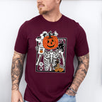 Pumpkin Head Skeleton - Halloween Unisex Crewneck T-Shirt Sweatshirt Hoodie